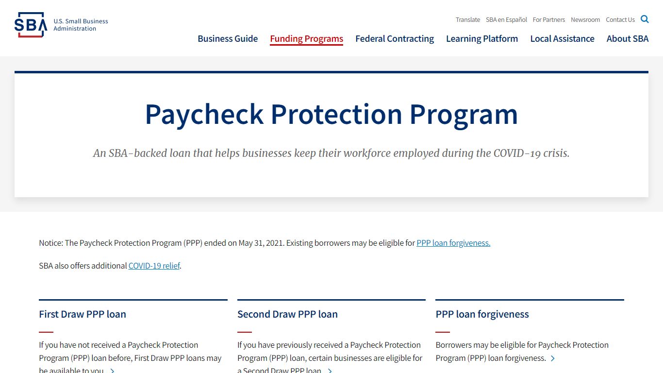 Paycheck Protection Program